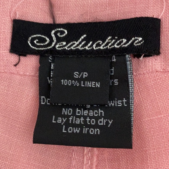 🔥4 for $24 🔥 Y2K Linen cargo Capri pants S - Picture 4 of 4